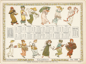 ケイト・グリーナウェイのカレンダー　1884年（3種）