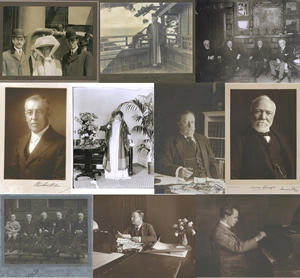 1917-1921年　欧米各界著名人、政治家、自筆署名入写真コレクション　南與作氏コレクション　(自筆署名入写真59点・署名なし写真32点)